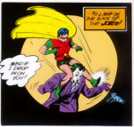 Robin shows Batman how to beat up a Joker.